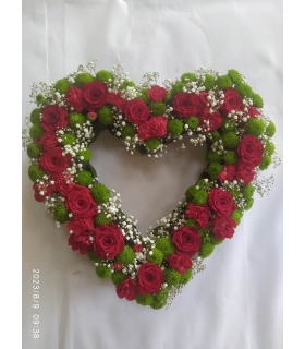 Wieniec serce [kwiaty żywe] nr P033