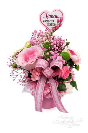 Flower Box na dzień babci dzień dziadka nr O008